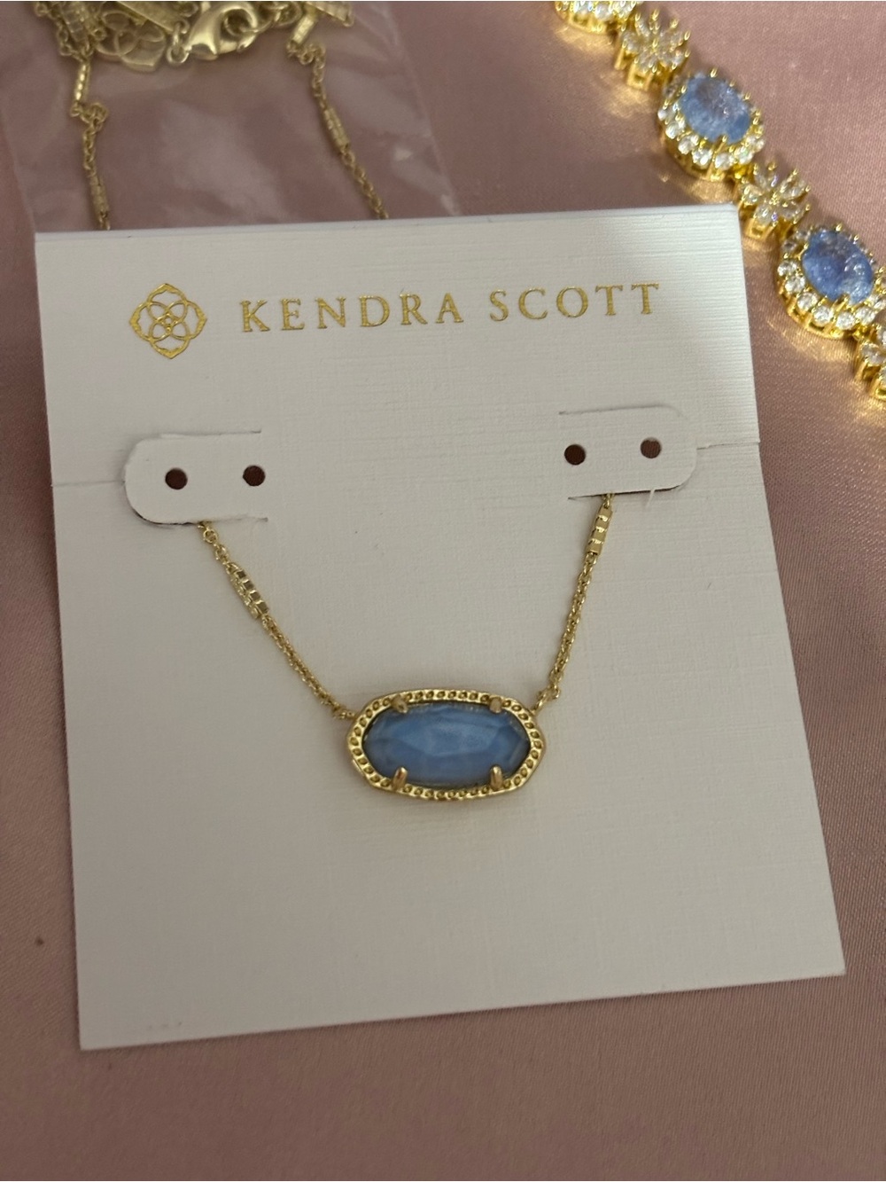 Kendra Scott Gold-Plated Sky Blue Ellery Pendant Necklace